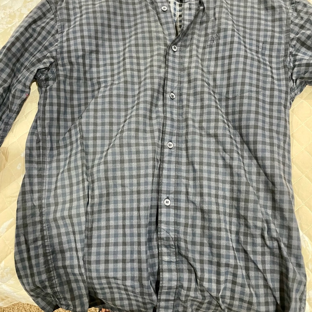 Men's Gray Checkered Shirt